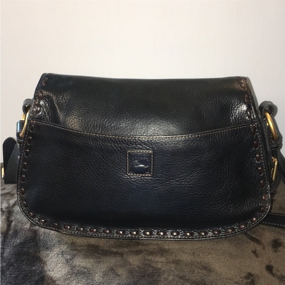 Dooney & Bourke Florentine Full Flap Saddle Bag in Black - Picture 2 of 12